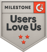 Collaborator got G2 Milestone Users Love Us award badge with three stars